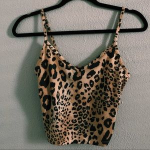Cheetah print crop top